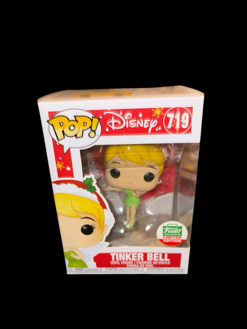 Vaulted 2019 NIB Funko Shop Limited Edition Disney “Tinker bell” Holiday Funko